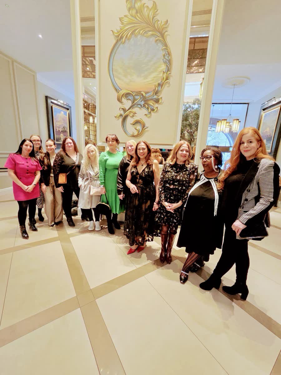 Meet Up Mixer gathering in a hotel lobby